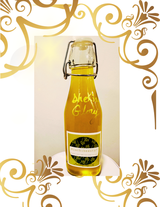 Shekinah glory anointing prayer oil glass bottle