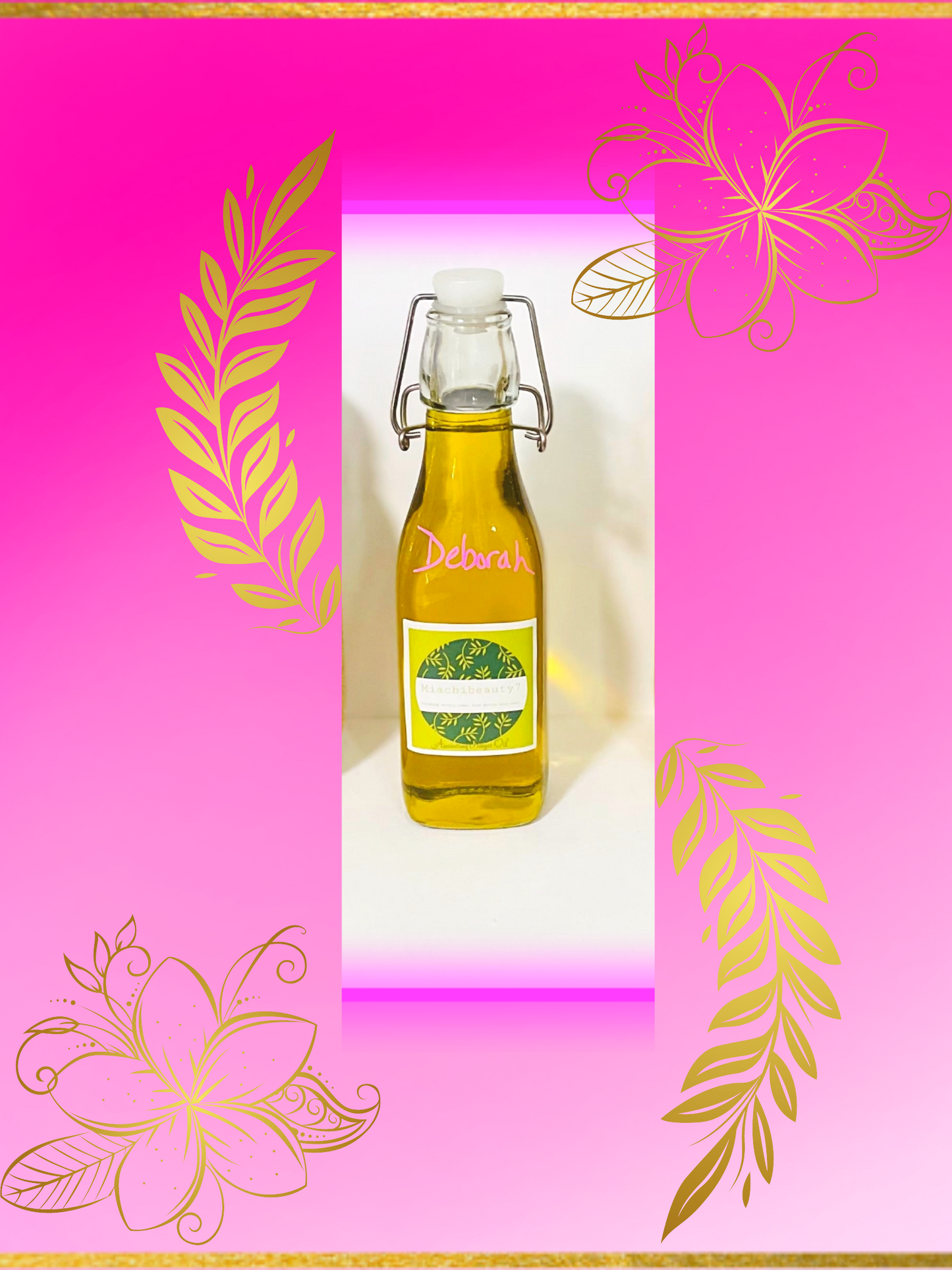 Deborah anointing oil glass